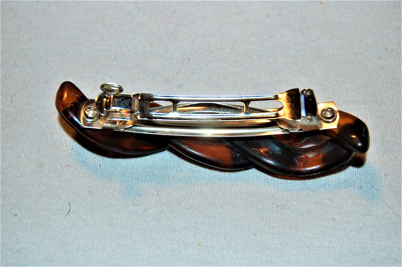 Vintage old jewelry Faux Tortoise Shell Barrette Hair Clip