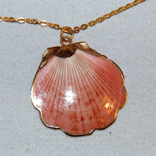 Vintage / Necklace / Shell / Ocean / Sea / Gold Tone / old / jewelry / jewellery