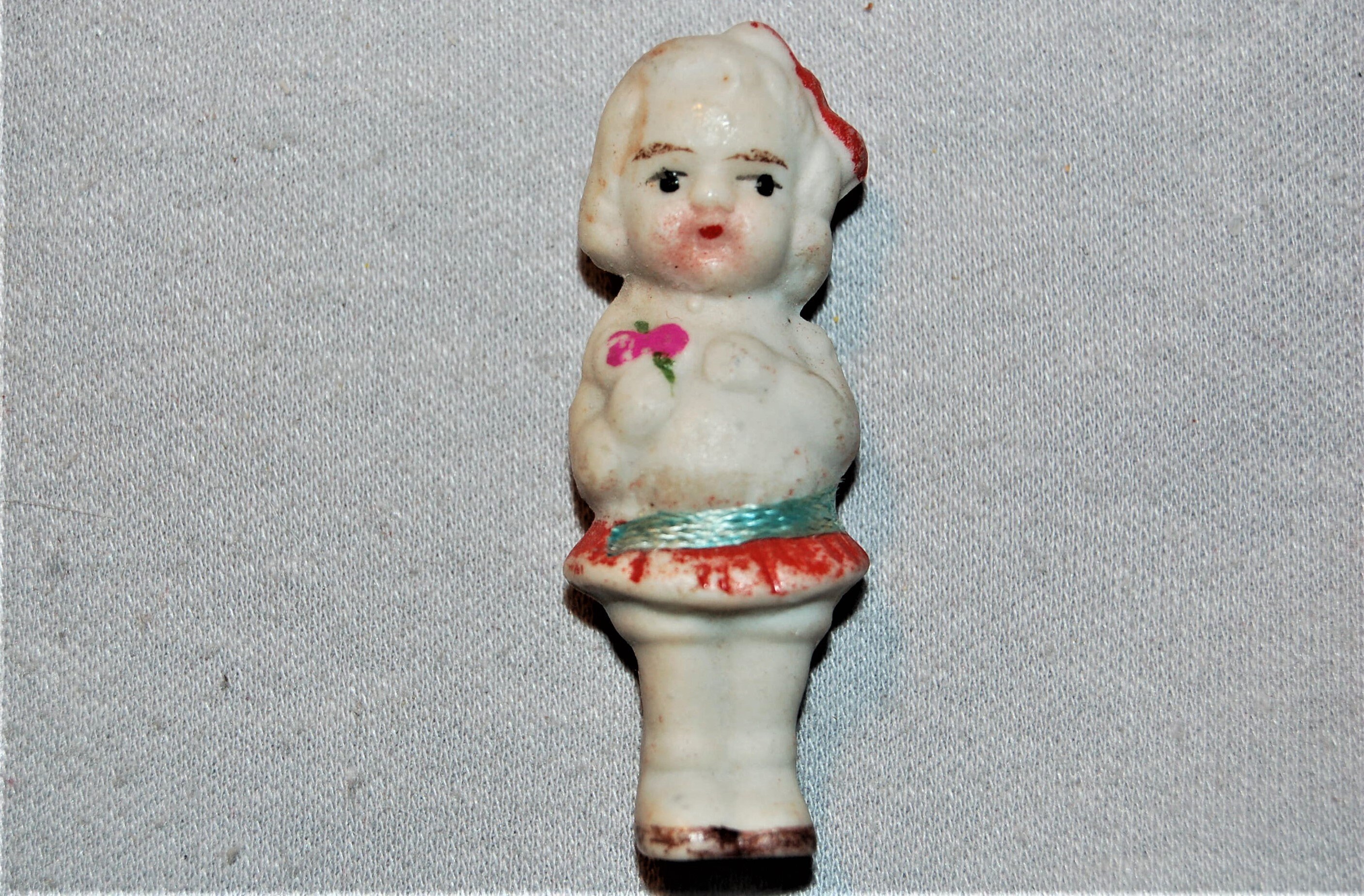 Bisque Penny Doll Frozen Charlotte Girl Flowers Bouquet Etsy