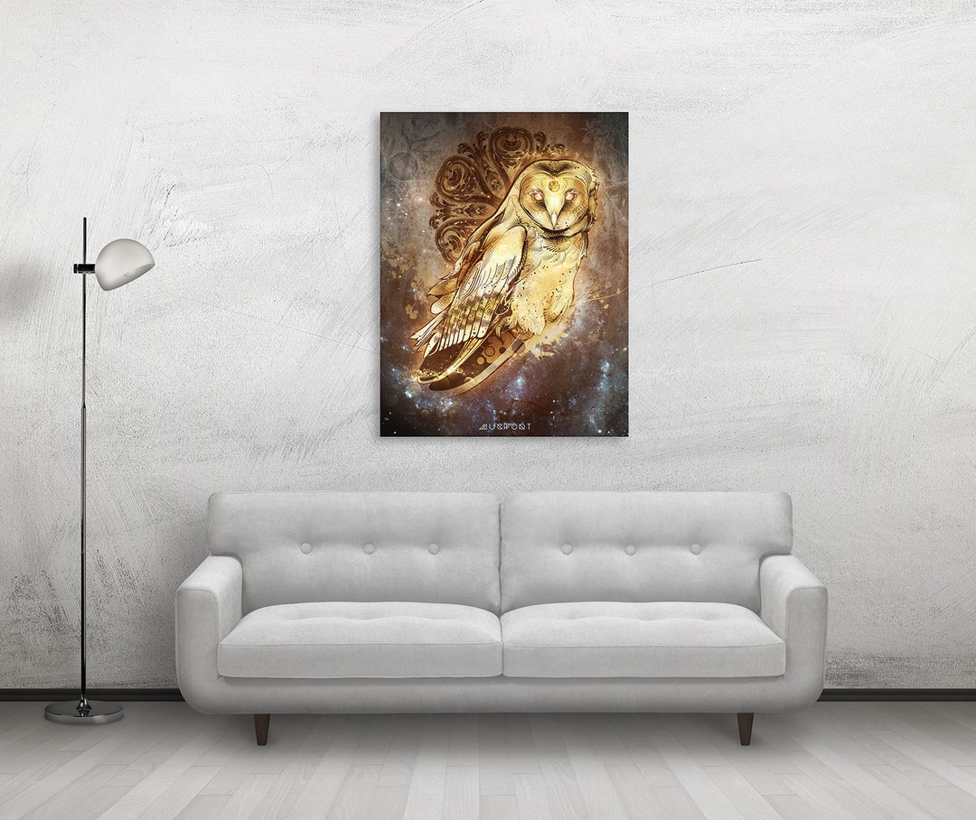 Owl Wall Art | Canvas Print | Home Decor | 20x26 | Animal Wisdom Totem ...