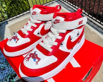 Spider inspired kids Nike sneakers