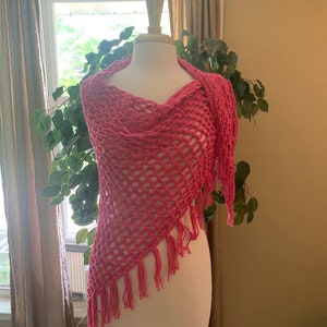 Crochet Triangle Scarf/Crochet Shawl/Beach Wrap/Crochet Shawl/Wrap Cowl