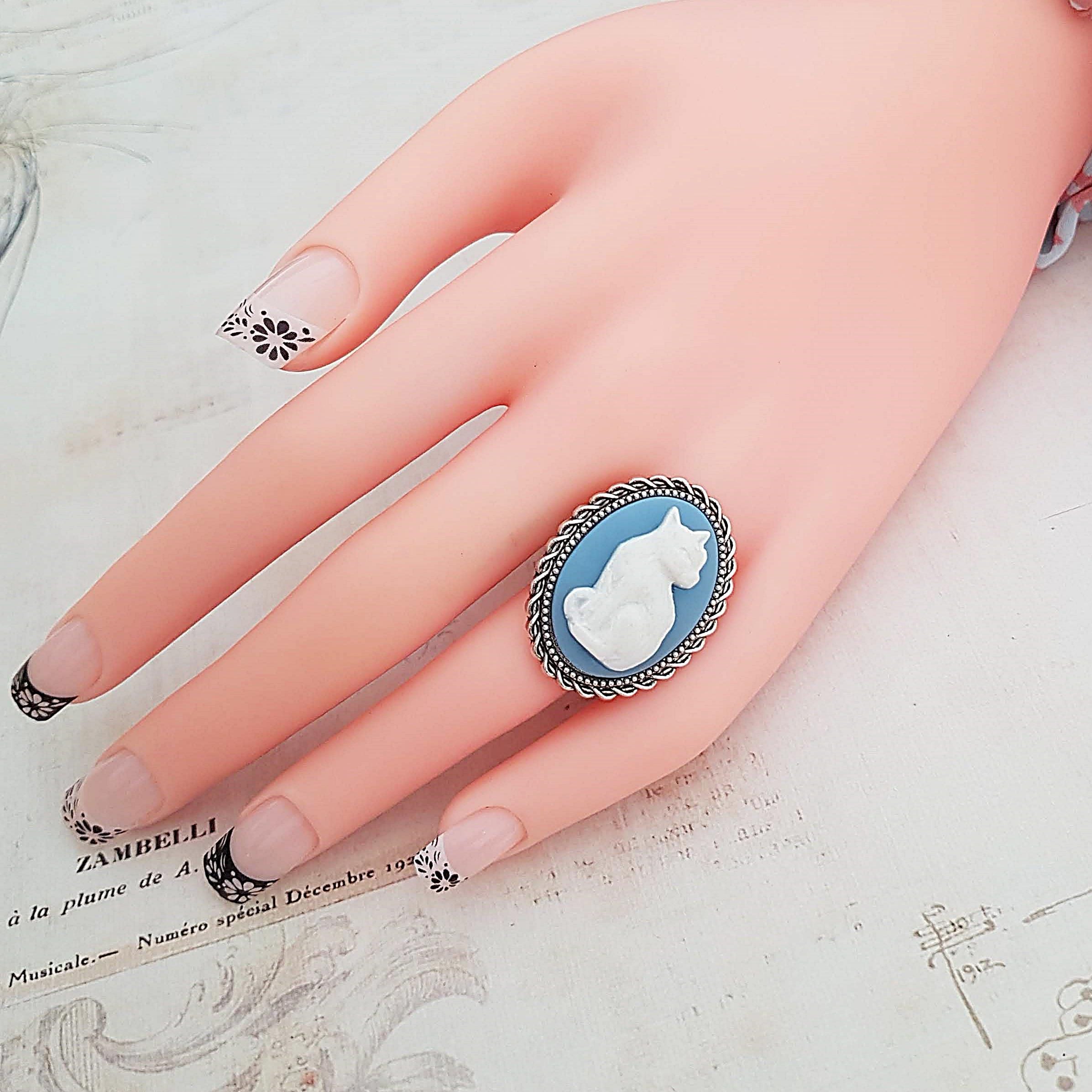 silver ringアンティーク『7匹の猫』10号 silver ringアンティーク『7匹の猫』10号