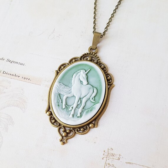 Vintage Mystical Unicorn Necklace Misty 