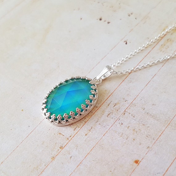 Mood necklace on sale sterling silver