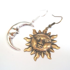 Silver Sun Face Necklace, Sun Necklace with Sterling Silver or Silver Plated Chain image 5