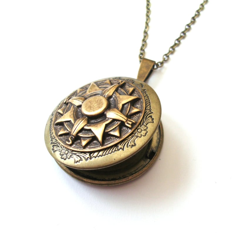 Compass Locket Explorer Locket Steampunk Jewelry Bronze Etsy UK