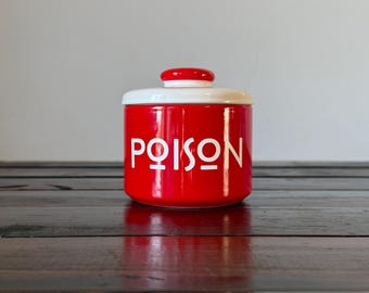 Poison Sugar Bowl, Humorous Sugar Bowl, Conversation Starter Kitchen Decor, Upcycled Sugar Bowl