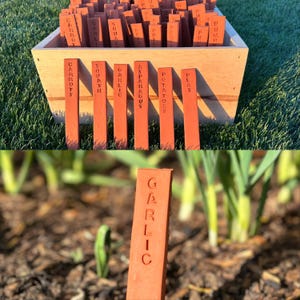 Vegetable Clay Garden Markers, Handmade Clay Garden Vegetable Markers
