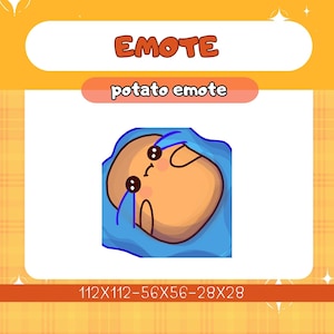 Twitch Emote Potato, Funny, Potato Emote, Twitch Emote, For Streamers- Instant Download/Ready to Use (transparent) ,Twitch-Digital Download