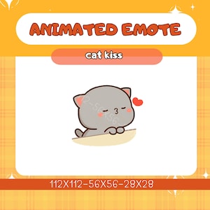 Animate Emote Cat ,Funny, Cat Emote, Twitch Emote,Instant Download/Ready to Use (transparent) ,Twitch-Digital Download