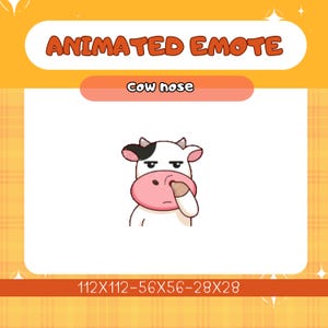 ANIMATED  Cow Nose Twitch Emote - Emote, Gaming, Streaming Assets,  Discord Emote, Eating, Drama, Movie Nigh