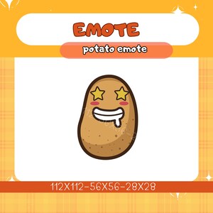 Twitch Emote Potato ,Funny, Potato Emote, Twitch Emote,Instant Download/Ready to Use (transparent) ,Twitch-Digital Download