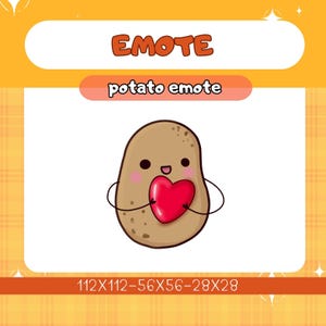 Twitch Emote , Funny, Potato Emote, Twitch, For Streamers- Instant Download/Ready to Use (transparent) ,Twitch-Digital Download