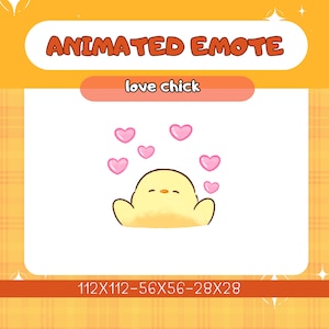 Animate Emote Chick ,Funny, Chick Emote, Twitch Emote,Instant Download/Ready to Use (transparent) ,Twitch-Digital Download