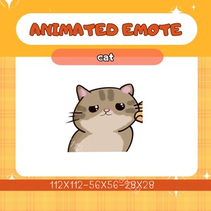 Twitch Animate Emote Cat ,Funny, Cat Emote, Twitch Emote,Instant Download/Ready to Use (transparent) ,Twitch-Digital Download