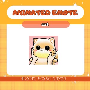 Twitch Animate Emote Cat ,Funny, Cat Emote, Twitch Emote,Instant Download/Ready to Use (transparent) ,Twitch-Digital Download