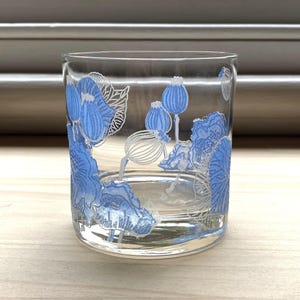 Set of 4 Georges Briard Glasses, Vintage Barware, Anniversary Gifts, Poppy Glassware
