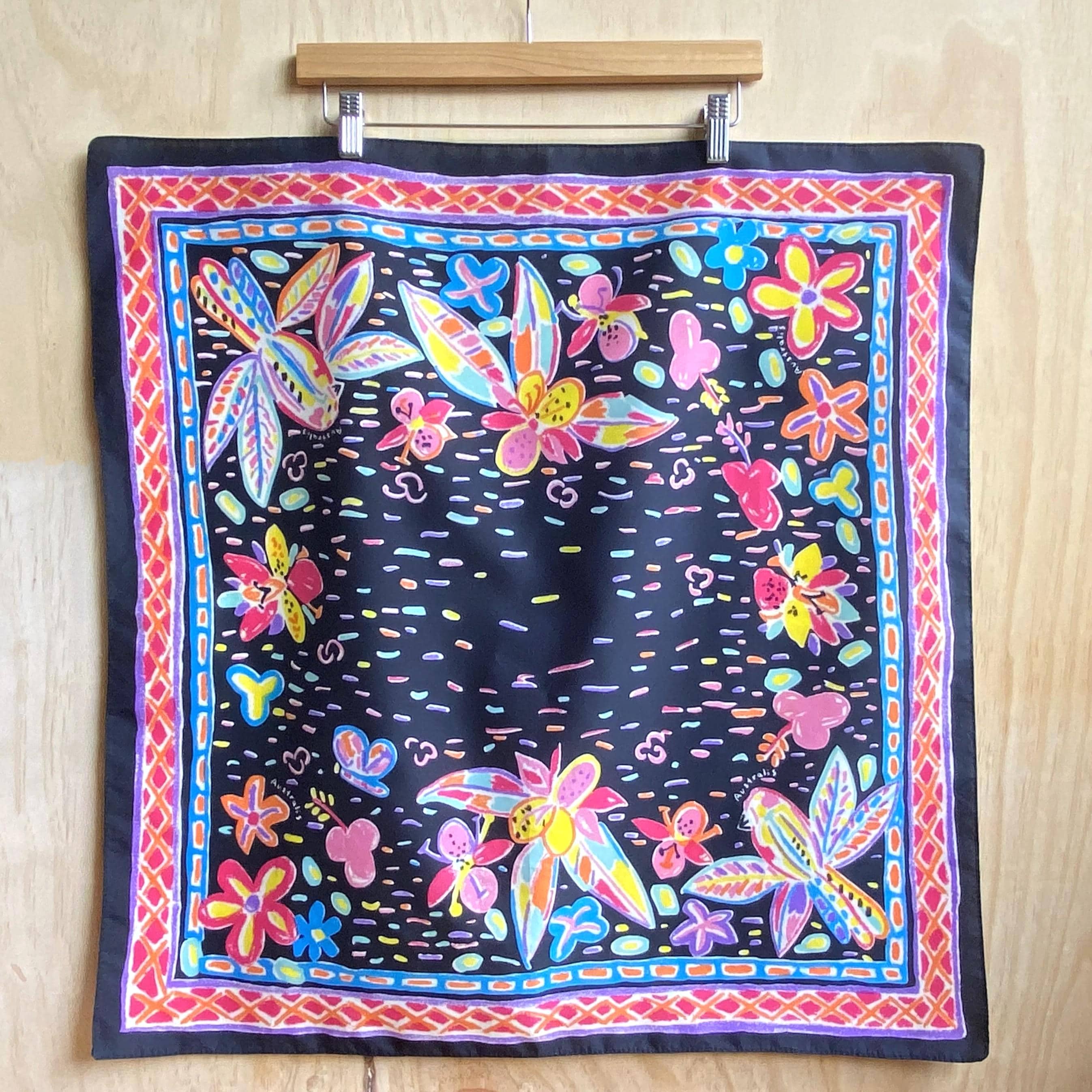KEN DONE Vintage Australis Flower print Scarf/Bandana