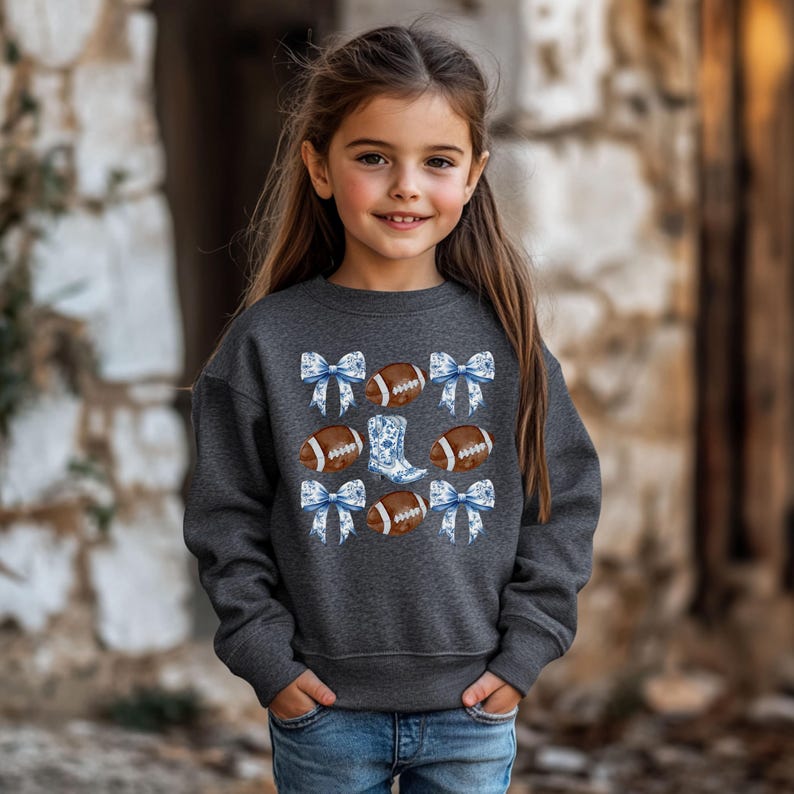 Football Bow (Sand) Vintage Sweatshirt