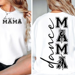 Tanzende Mama svg Tanz Mama png Varsity Tanzliebhaber Shirt svg Mein Herz ist auf dieser Bühne PNG SVG Cut File Sublimation Instant Download