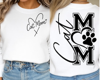 Cat Mom SVG PNG,  Cat lover Pet Owner Dog Mom Shirt svg png , mother Cat lovers svg car decal coffee mug Cut file for Cricut Sublimation