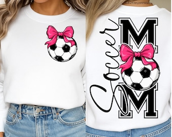 Soccer Mom SVG PNG, Coquette Bow Soccer Mom png Game Day Vibes Svg, Soccer Mom Shirt, Soccer Shirt Svg, Soccer Mom Svg Files, Sports Svg