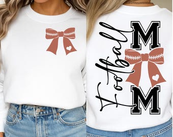 Football Mom SVG PNG, Coquette Bow Football Mom png Game Day Vibes Svg, Football Mom Shirt, Football Shirt Svg, Football Mom Svg Files