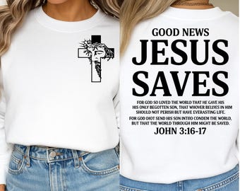 Jezus ratuje Jana 3:16-17 SVG PNG, Pasujące chrześcijańskie SVG, Motywacyjne SVG PNG, Inspirujące SVG, Cytat motywacyjny PNG, Poczucie własnej wartości SVG