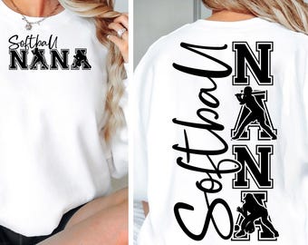Softball Nana SVG PNG Varsity Leopard Softball Mom svg Softball svg Digital Cut File for Cricut Sublimation , Softball Mom Shirt Png Design