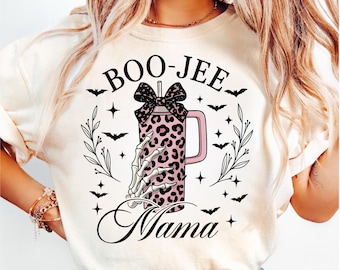 Boo Jee Mama png, bougie png, Halloween-moeder png, Halloween-schedelskelet, Halloween-coquettestrik png, sublimatie Halloween-moeder png