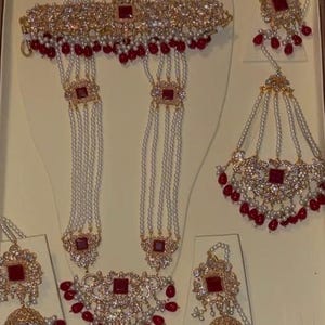 Pakistani Bridal Jewelry Set -Traditional Wedding Jewelry for Nikkah & Valima | Indian Vintage Jewelry Set |Kundan| Gold plated