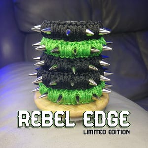 Studded Bracelet for Men & Women, Handmade Gothic Punk Jewelry, Matching Spiked Accessories for Biker, Metalhead Styles, Rebel Edge Limited