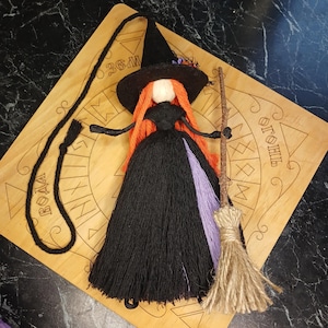 Norse Pagan Viking Gifts, Whimsigoth Decor Kitchen Witch Doll & Yule Decor Morgana