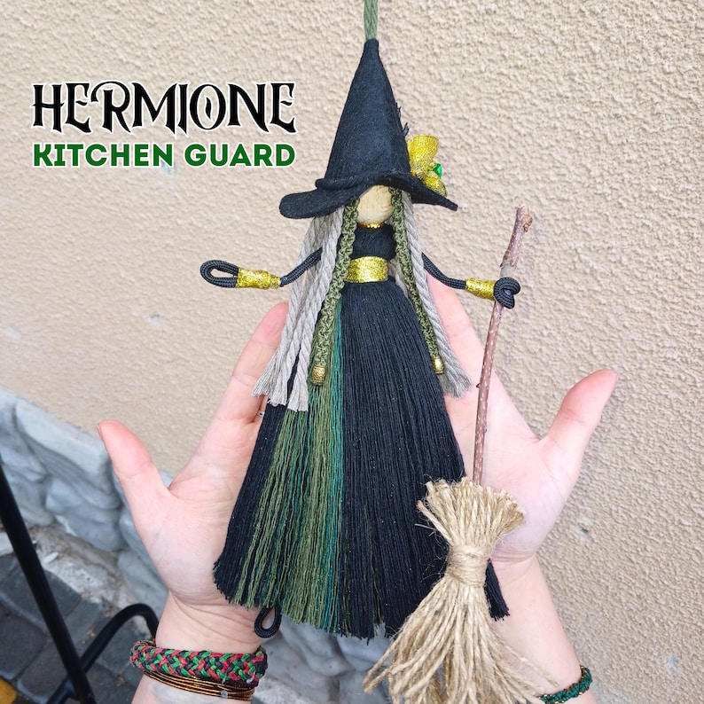 Norse Pagan Viking Gifts, Whimsigoth Decor Kitchen Witch Doll & Yule Decor Hermione