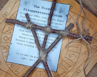 Stickman Totem, Horror Movie Decor, Witch Door Hanger & Protection Amulet