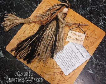 Norse Pagan Viking Gifts, Whimsigoth Decor Kitchen Witch Doll & Yule Decor