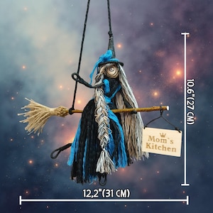 Norse Pagan Viking Gifts, Whimsigoth Decor Kitchen Witch Doll & Yule Decor Oris