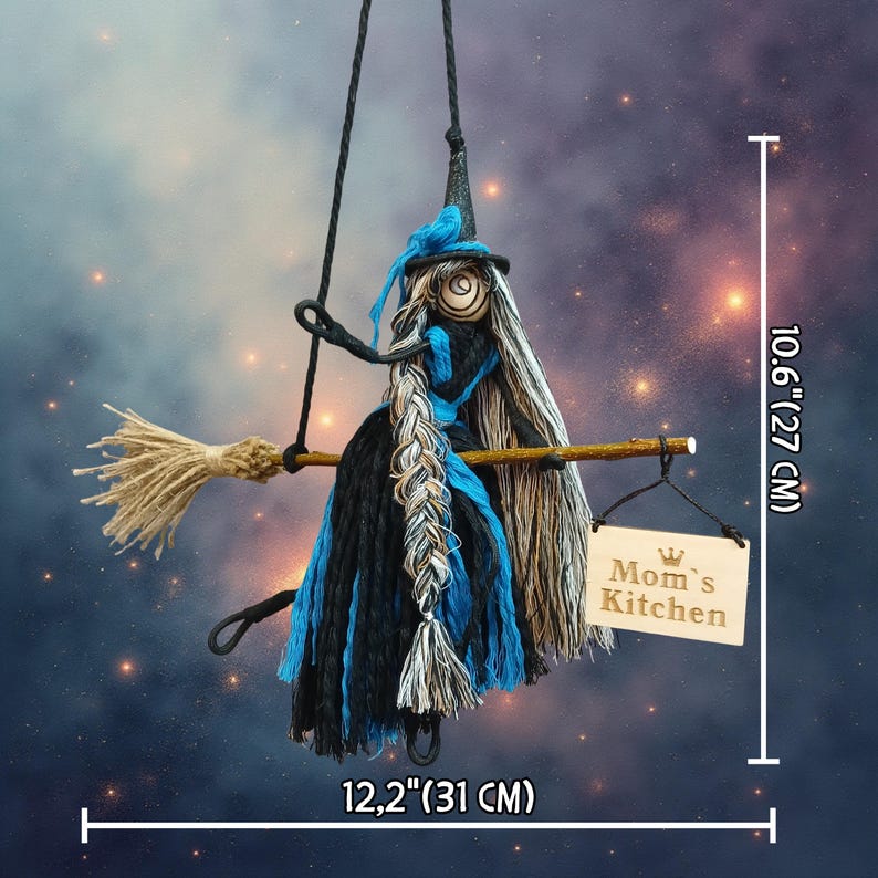 Norse Pagan Viking Gifts, Whimsigoth Decor Kitchen Witch Doll & Yule Decor Oris