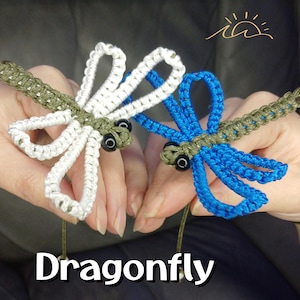 Dragonfly Keychain, Macrame Bag Charm, Handwoven Mom Keychain, Perfect Mothers Day Gift