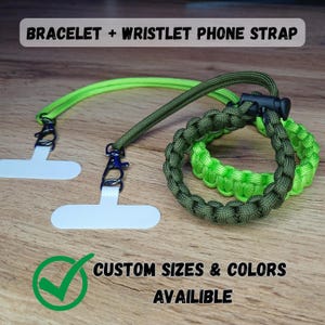 Paracord Phone Wrist Lanyard – Macrame Phone Strap, Cellphone Chain & Purse Strap with Rotating Clip, iPhone Holder and Charm for Daily Use