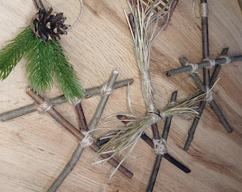 Set of 3 Stickman Totems in Blair Witch Style - Forest Protection Amulet