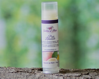 Pink Lemonade Lip balm, .15 oz natural lip balm, lip moisturizer, lip product, lip care