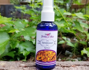 Sandalwood Essential Oil Spritzer, 2 oz, body spray, natural perfume spray, essential oil perfume spray, perfume spritzer, natural scent