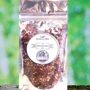 Crushed Red Pepper, 1 oz crushed Red Pepper, Red Pepper Flakes, Red Pepper Spices, Red Pepper Seasoning, Crush Red Pepper, Goddess of Herbs