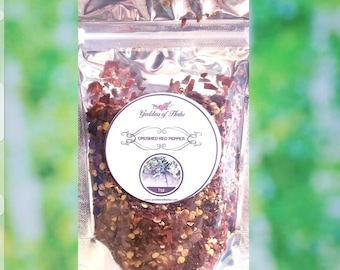 Crushed Red Pepper, 1 oz crushed Red Pepper, Red Pepper Flakes, Red Pepper Spices, Red Pepper Seasoning, Crush Red Pepper, Goddess of Herbs