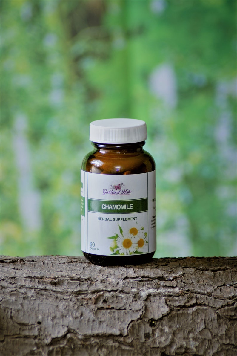 Chamomile Herbal Capsules 60 capsules herbal remedy natural Etsy