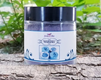 Leche de luna de guisante de mariposa azul, muestra disponible, mezcla de bebida de hierbas, ayurvédica, hierba en polvo, leche de luna azul, café con leche azul, bebida azul