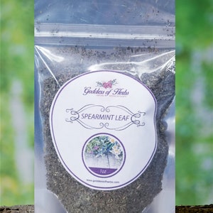 Spearmint Leaf, 1 Oz Dry Spearmint Leaf, Spearmint Tea, Dried spearmint, magickal herbs, metaphysical herbs, holistic wellness, wellness