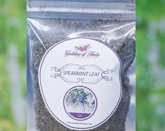Spearmint Leaf, 1 Oz Dry Spearmint Leaf, Spearmint Tea, Dried spearmint, magickal herbs, metaphysical herbs, holistic wellness, wellness
